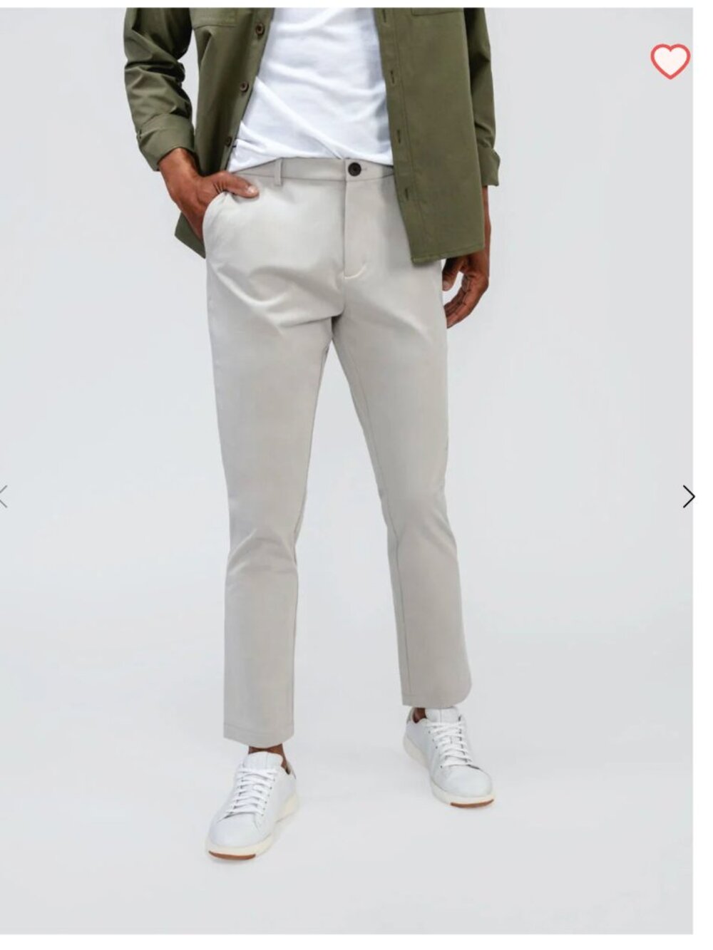 Tapered Chino in Light Khaki